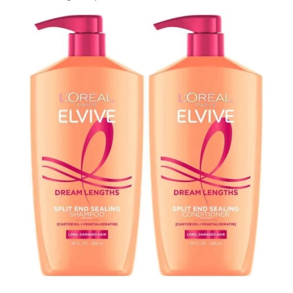 L'Oreal Paris Other - L'Oreal Paris Elvive Dream Lengths Shampoo and Conditioner Kit, Paraben Free,...